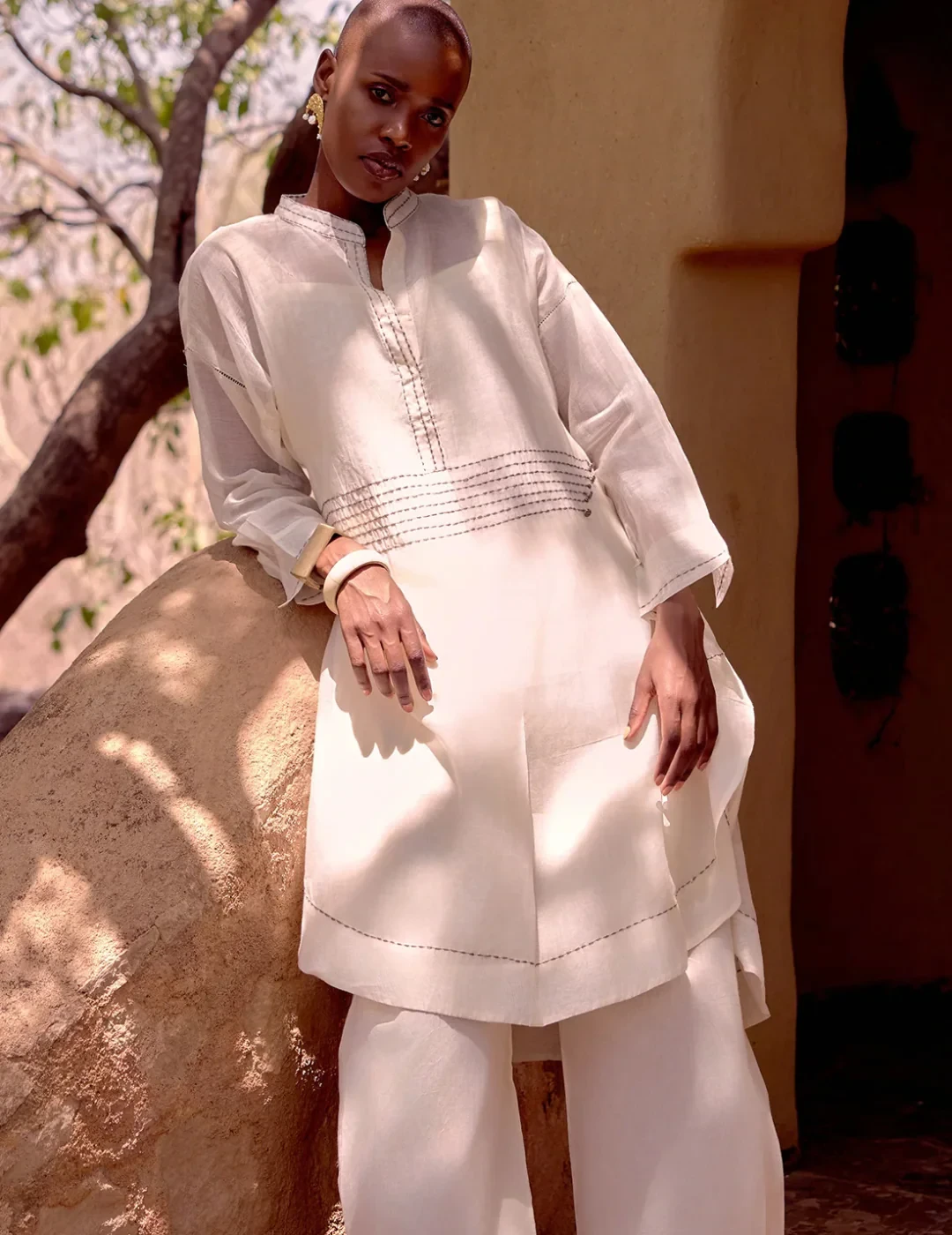 Ivory Essence Cotton Co-ord Set